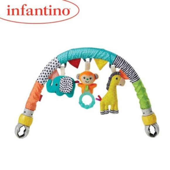 Infantino Clip N' Play Travel Arch with 3 Removable Animal Friends - Picture 9 of 10